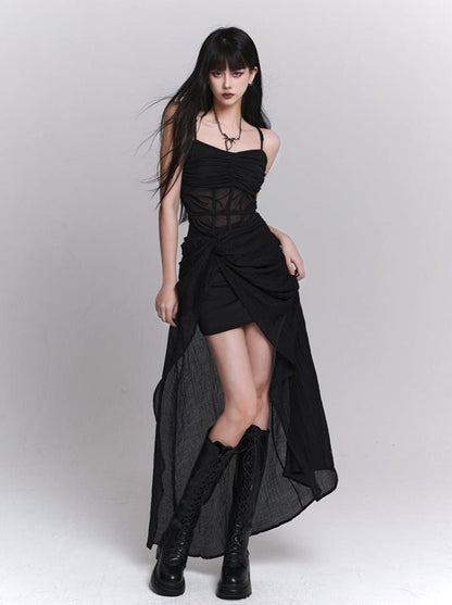 ゴーストドレスの少女の黒いパーティー