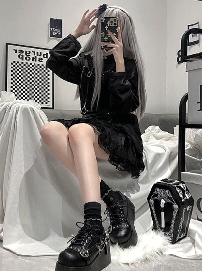 Punk Platform Shoes Studded Lolita