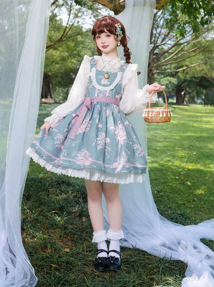 Girly Flower Lolita Dress Retro