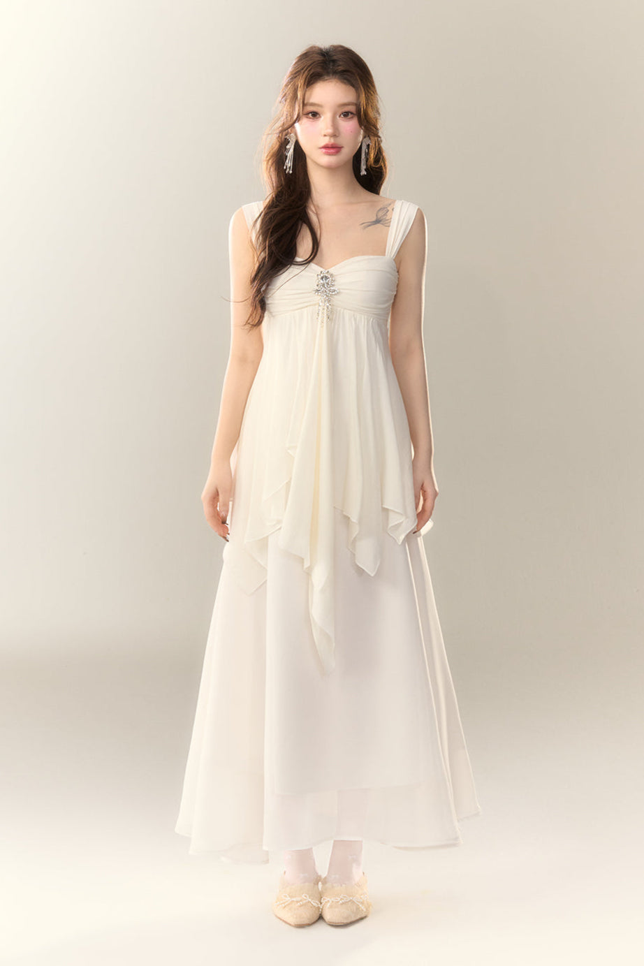 Neu Unregelmäßigen Kleid Küste Strass Schwimm