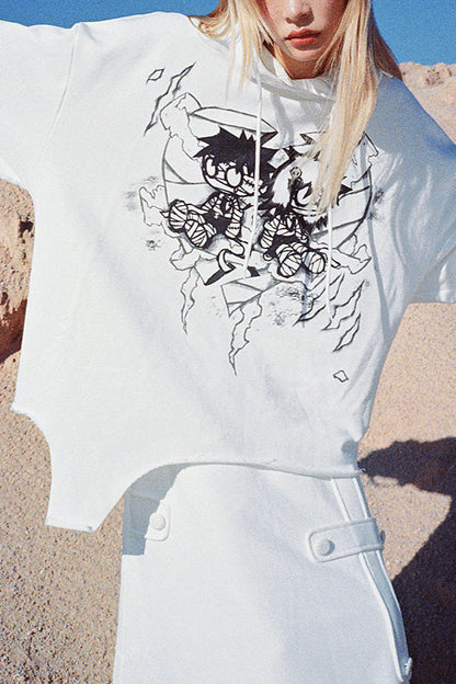 Hoodie Love Kapuzen-Mumien-Sweatshirt