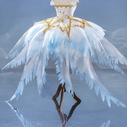 Sakura Snow Angel layered wing-shaped skirt and gold star trim