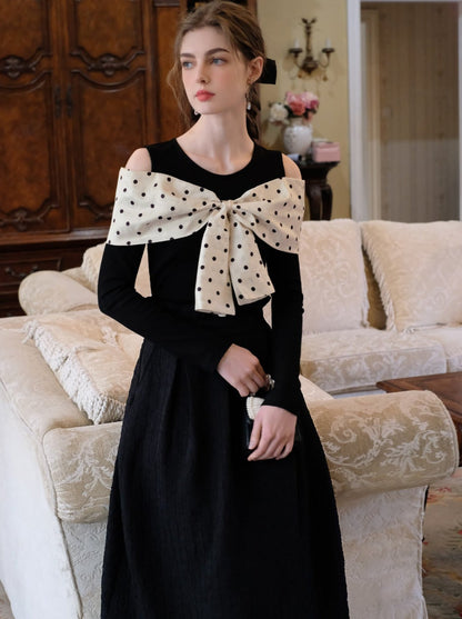 ロングスカート ブラウンボブトップ ドットクイーン+シュガー