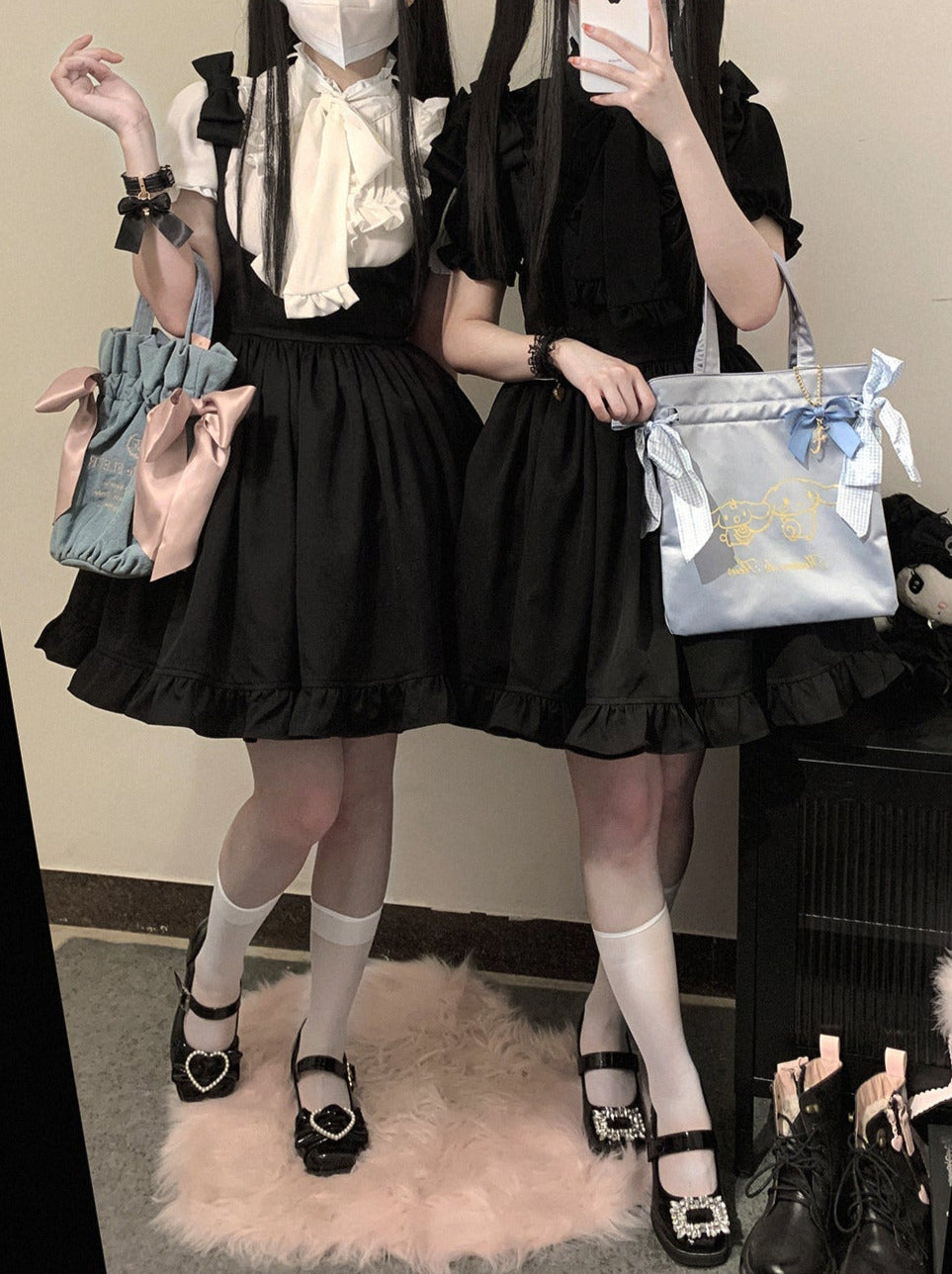 Dream Crystal Sweet Spitzen-Shirt mit Puffärmeln