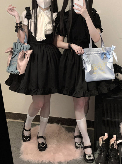 Dream Crystal Sweet Spitzen-Shirt mit Puffärmeln