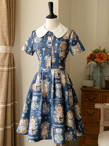 プリントレガントジャケットドレスクラシックセットエコーエターナルエコーロトール