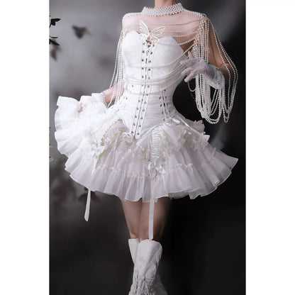 Veiled Butterfly Gothic Lolita Corset & Skirt | Luna Script