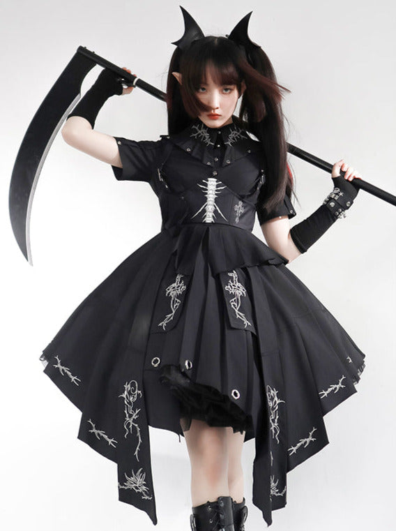 Dress Misty Thorns Dark Lolita Elegant Black