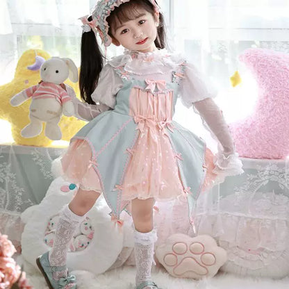 Kids Halloween Pumpkin Lolita Sweet Black Dress Set — Lemon Sugar