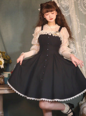 Song Love Elegantes Kleid Kurz/Lang Lolita Reservations Schwarz Piano Satin Sass