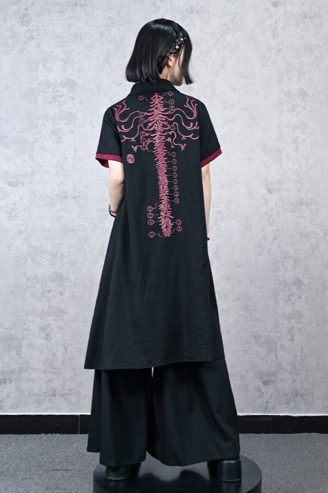 ダークシャツ チャイナドレス カントリー