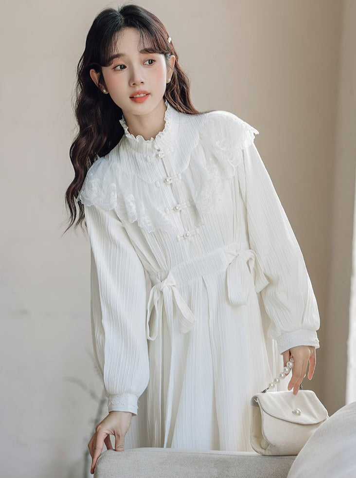 Spitzenkleid aus China mit Schleife in der Taille