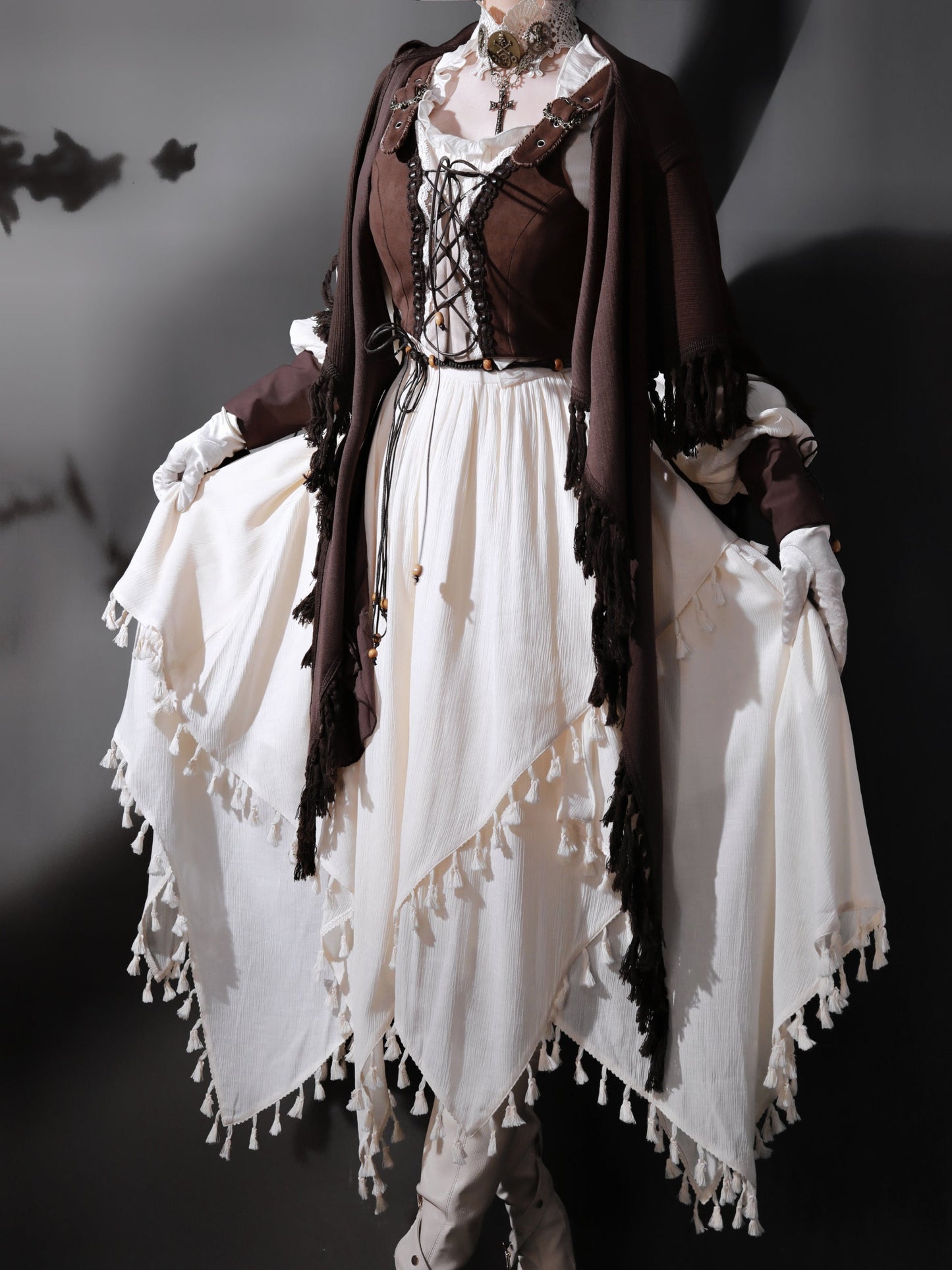 Stil Kleid Exotische Weste Cape