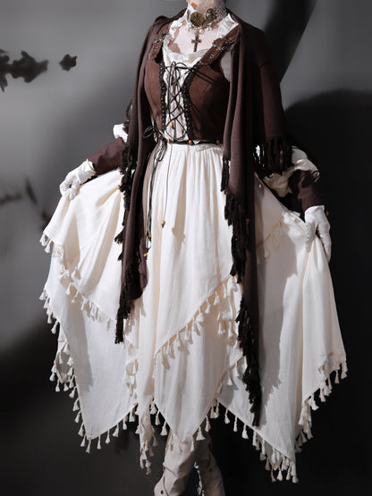 Stil Kleid Exotische Weste Cape