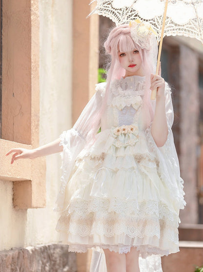 ゴージャスなプリンセスロリータのウェディングドレス