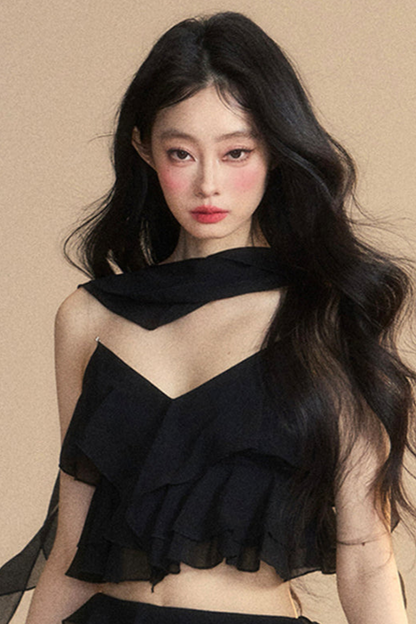 スカート+ショートキャミソール アニメ シフォン