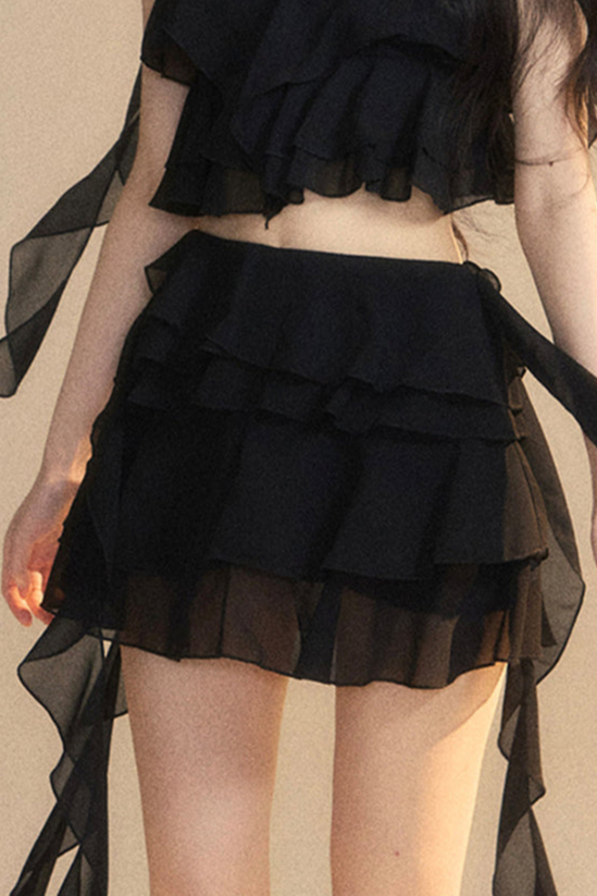 スカート+ショートキャミソール アニメ シフォン