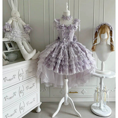 Camellia Dream Lolita Evening Cake Puff Dress
