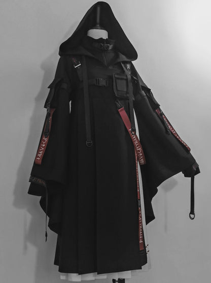 スカートインナージャンパートップスクール+フード付きカーディガン+ウエストランド