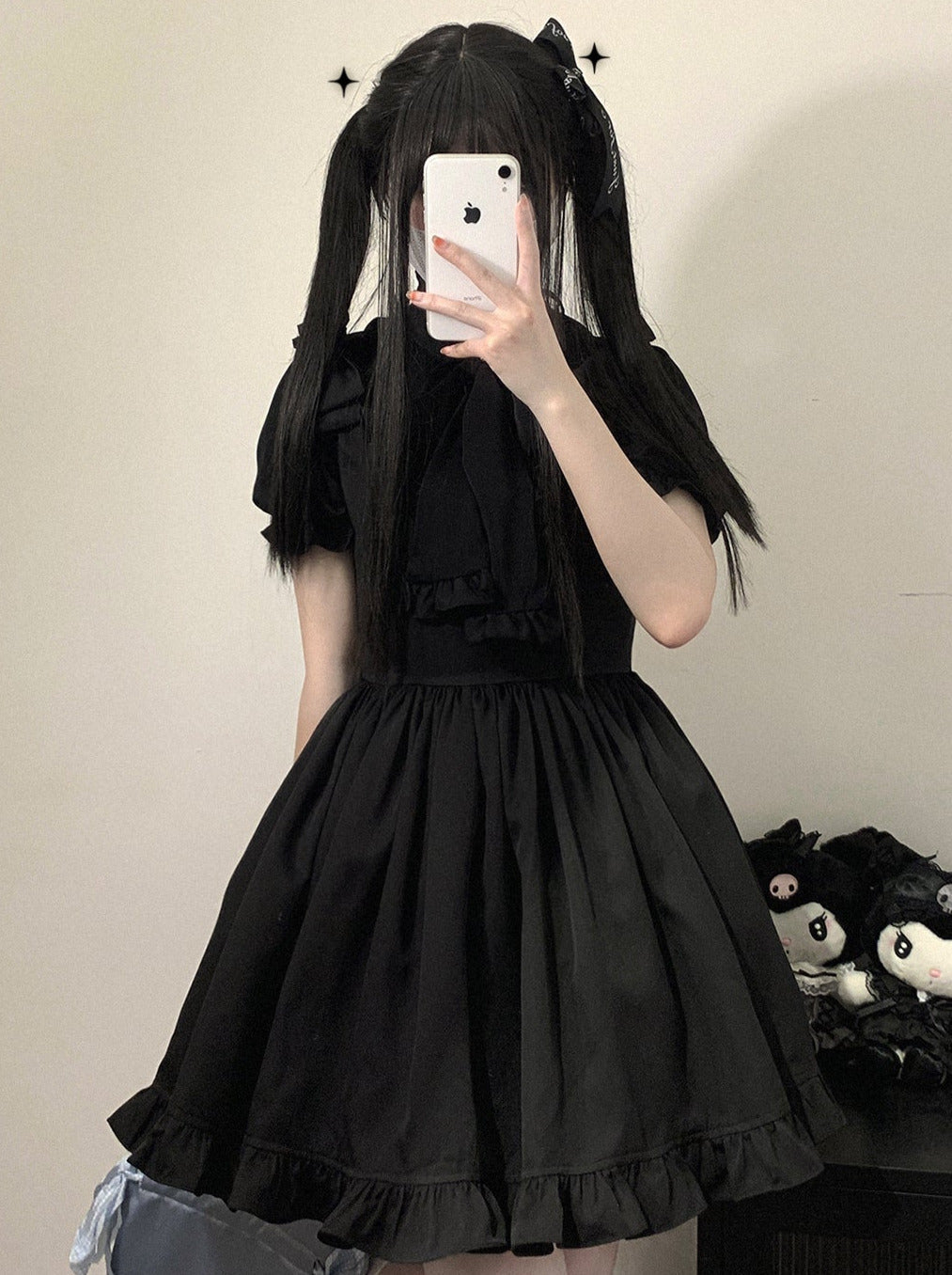 Dream Crystal Sweet Spitzen-Shirt mit Puffärmeln