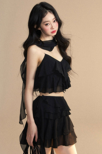 スカート+ショートキャミソール アニメ シフォン