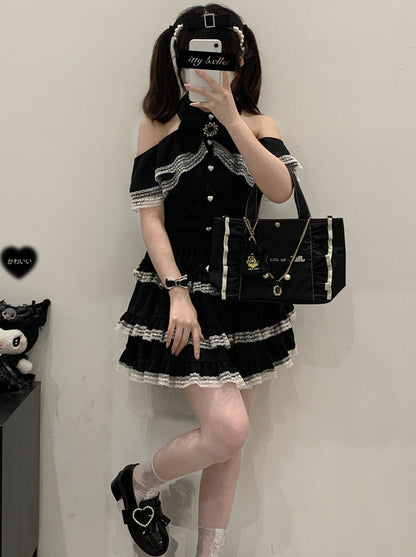 Landmine Off -Shoulder Lace Shirt