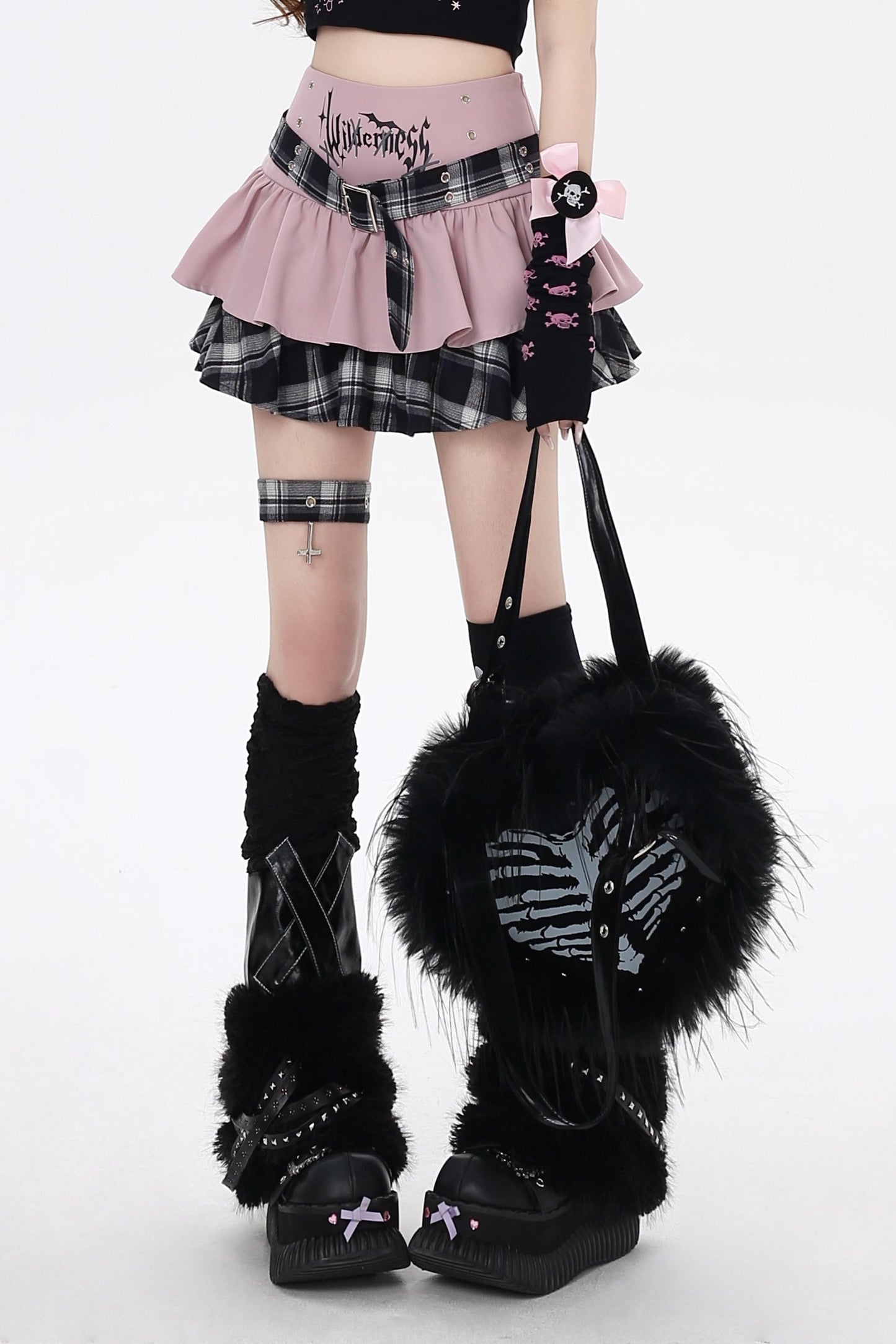 スカートケーキゴシックアイコンサブカルチャーチェック