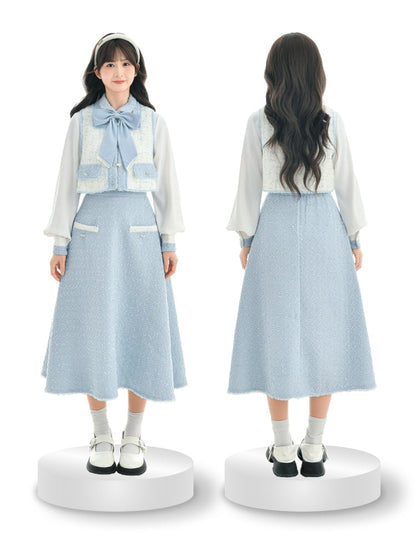 Bandrock Tweedweste Tweedduft Blaues Anzughemd