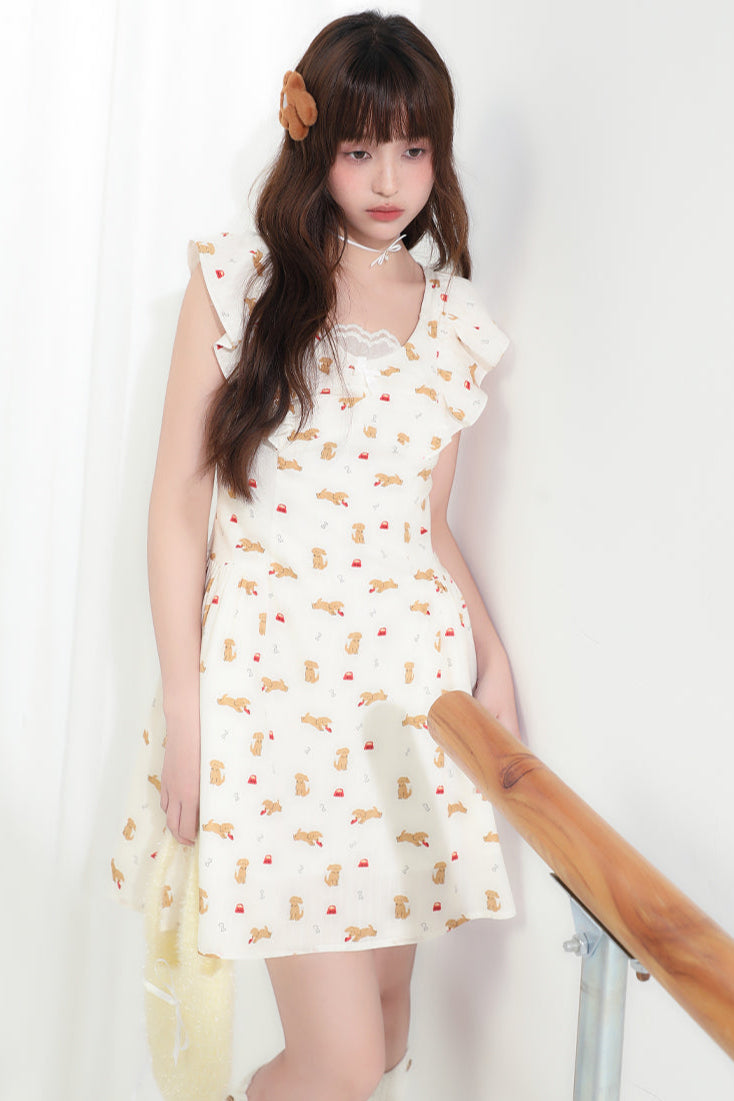 Bubby-Kleid mit fliegenden Ärmeln