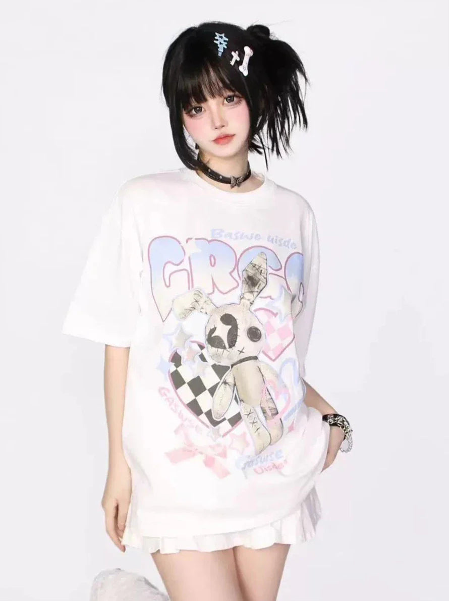 Rabbit T-Shirt Print Dark
