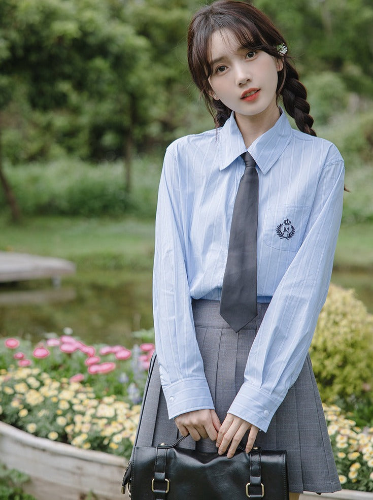 カレッジ+スタイル プリーツスカート タイブラウス ブレザー