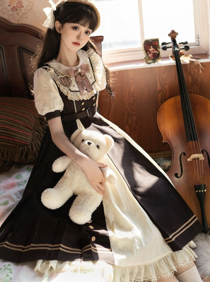 Chocolate Dress Retro Girly Lolita