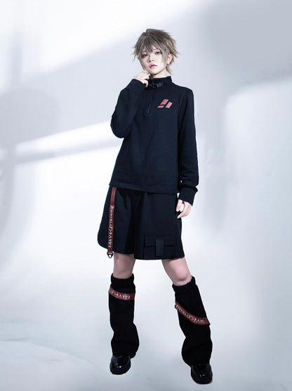 ストラップモードハーフパンツ + レッグウォーマー