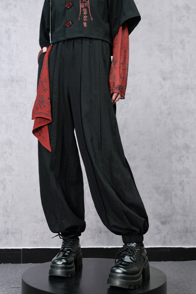 ダークパンツ チャイナランタン
