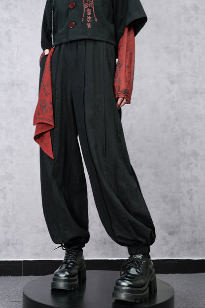 ダークパンツ チャイナランタン
