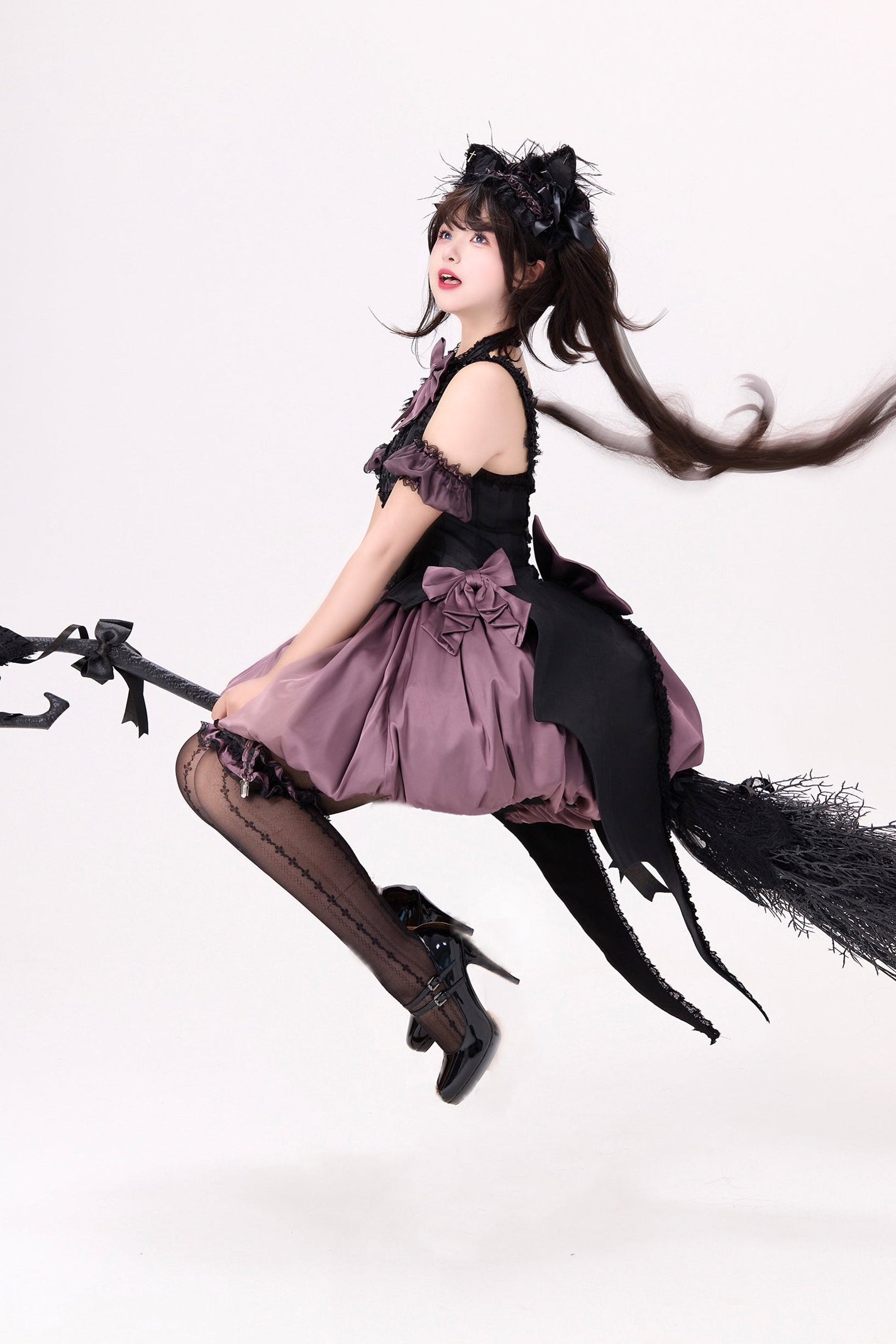 Süßes Hexenkleid Lolita Dark Cat Magical