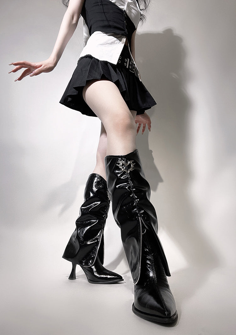 Retro Toe Stiletto Pointed Boots