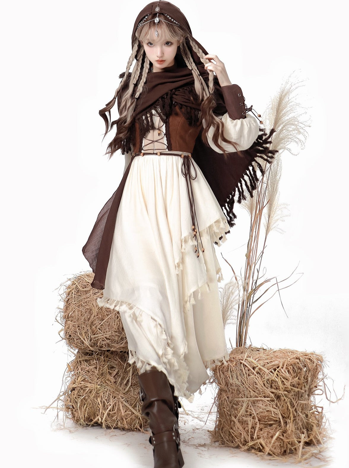 Stil Kleid Exotische Weste Cape