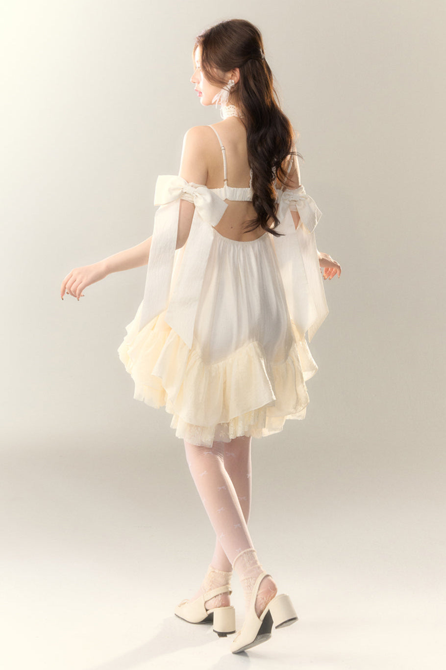 Perlensaum-Sohlenkleid Sweet Cami Salt Sea