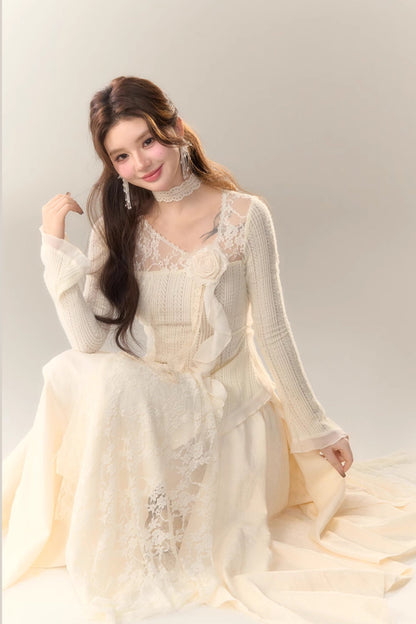 ワイルドティーホワイト+フェアリーロングイレギュラートップスカート