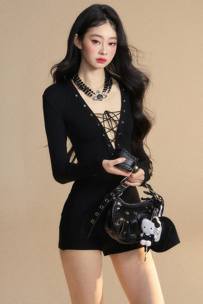 Sleek V-neck jumpsuit