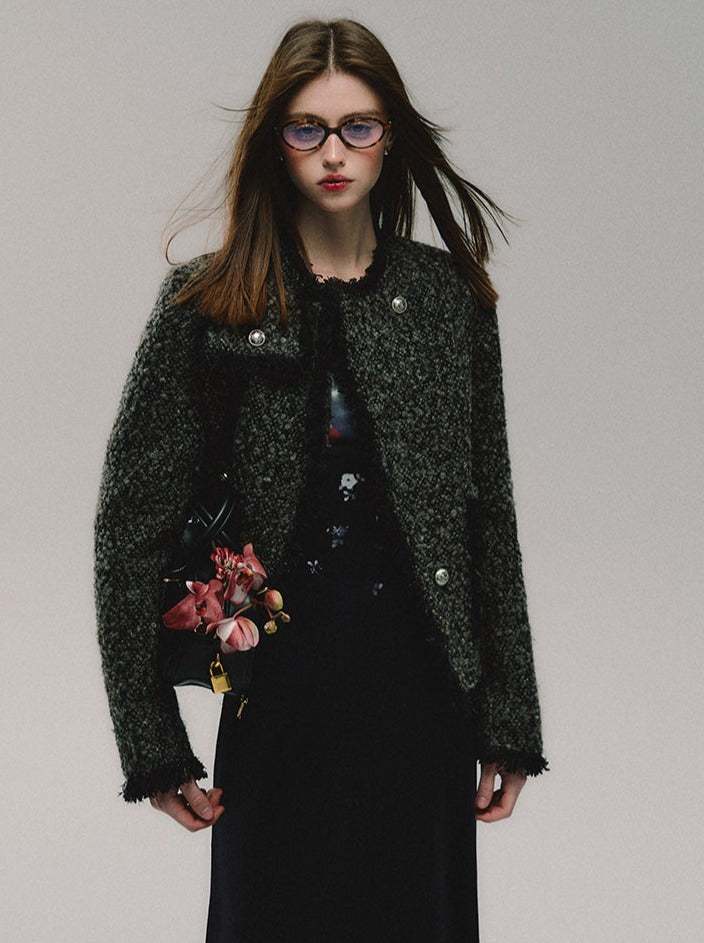 Gold Grand Jacket Tweed Tone Small Fre