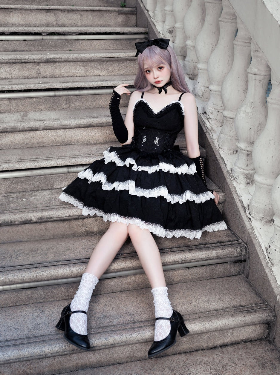 Dress Camisole Lolita Ruffle Chic Cake