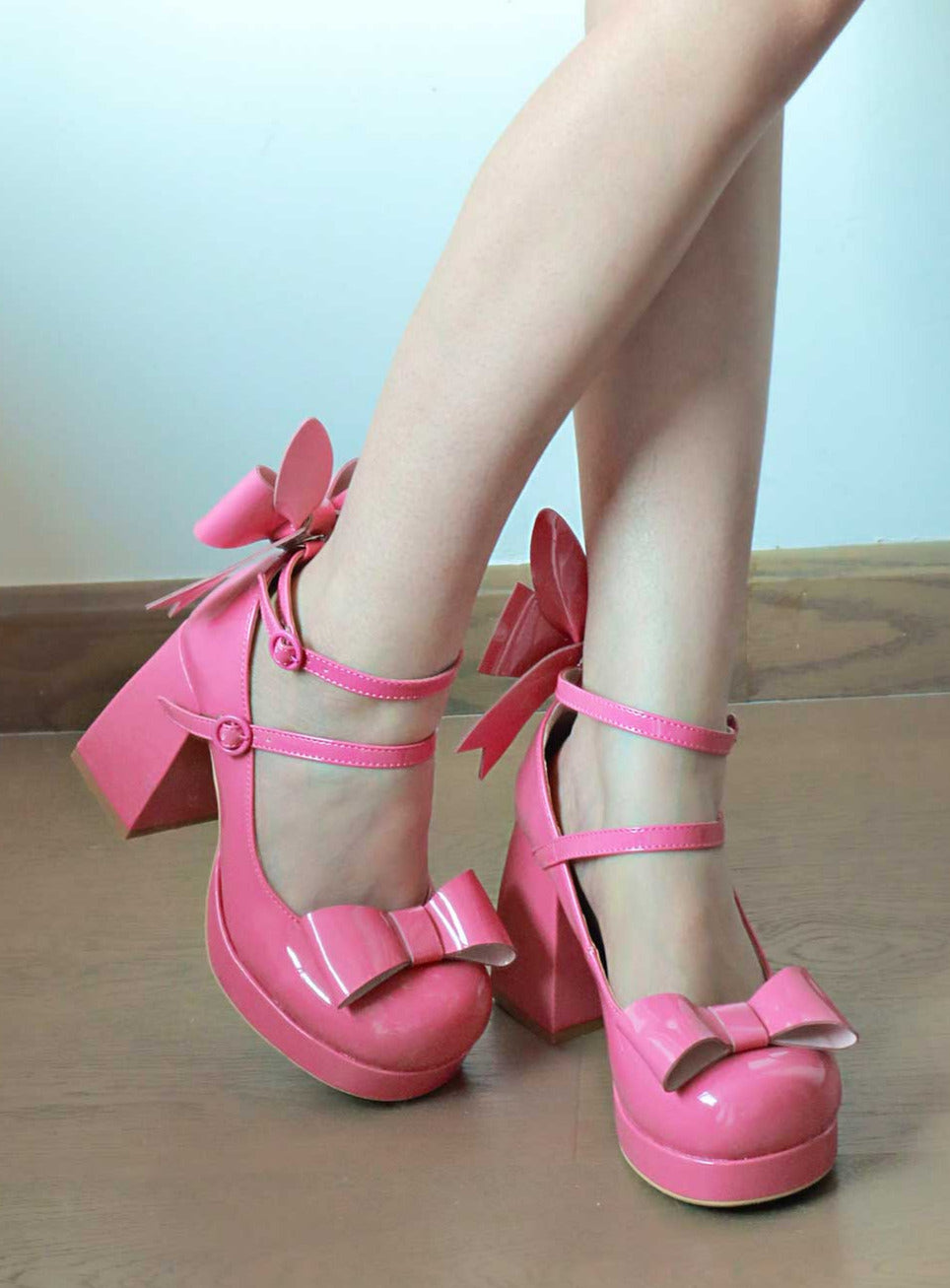 Heels Bunny Ears Ribbon High