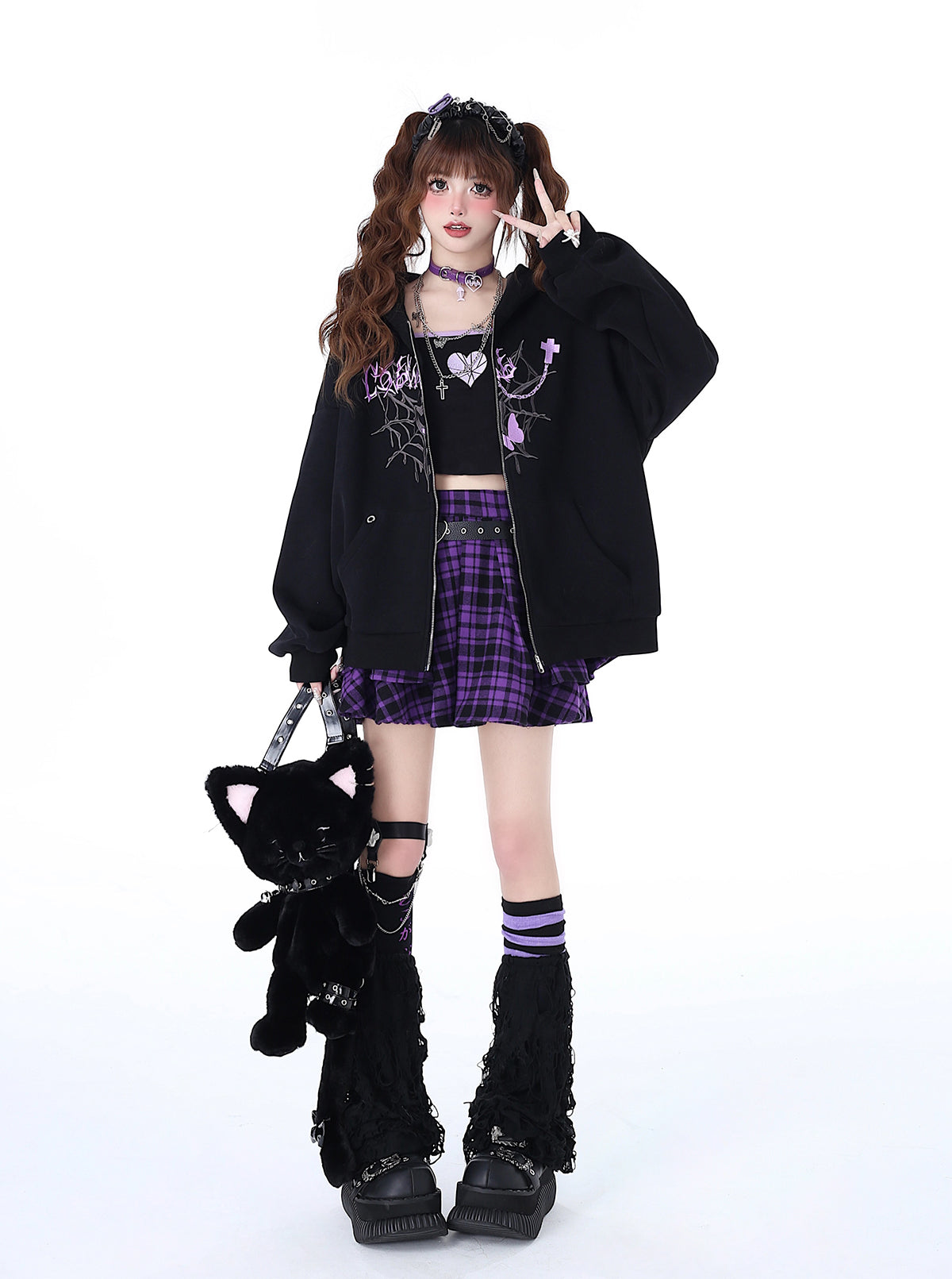 Vielseitiger Nischen-Hoodie Punk Loose Sweet