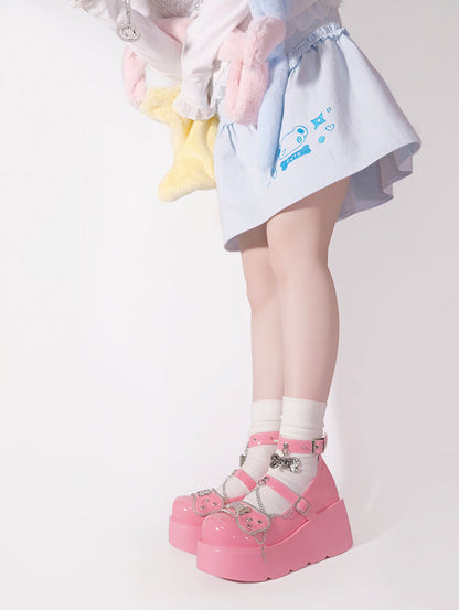 プラットフォームリベットパンクボーンミレニアムシューズ