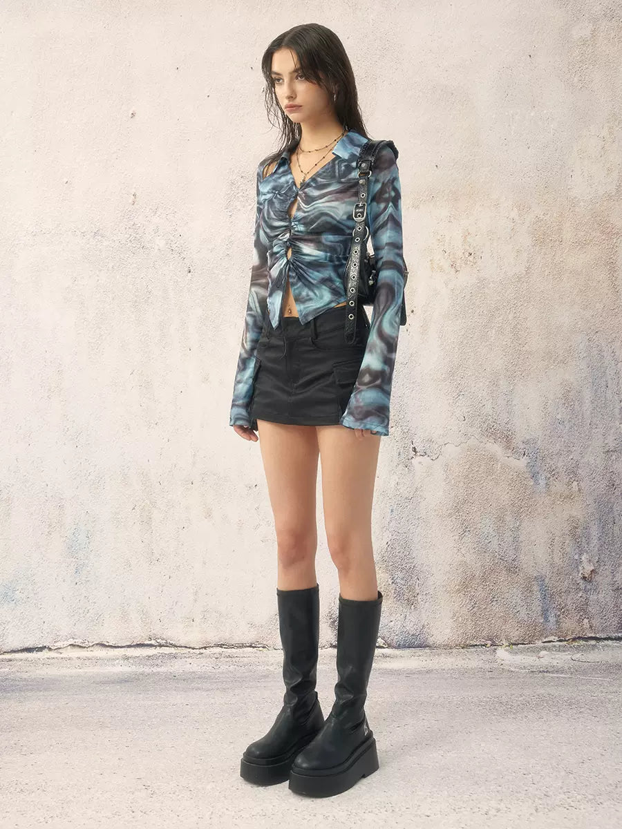 シャツ ブルー ダークモード