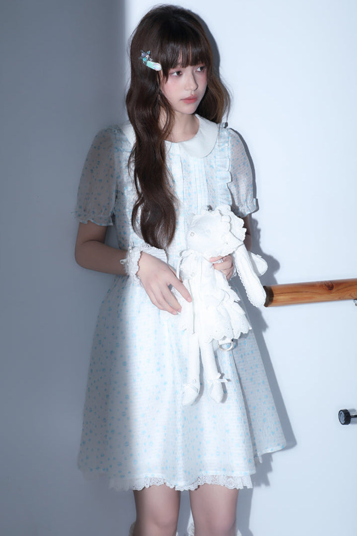 Blumenpuppenkleid, transparent, Ecosta