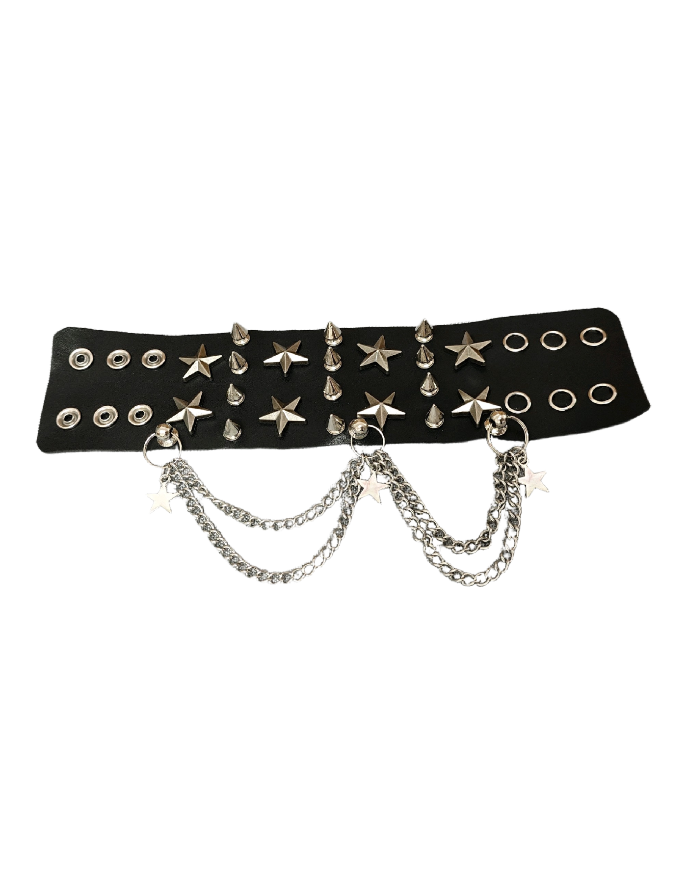 Goth Punk Hottie PU Leather Rivet Bracelet