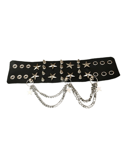 Goth Punk Hottie PU Leather Rivet Bracelet